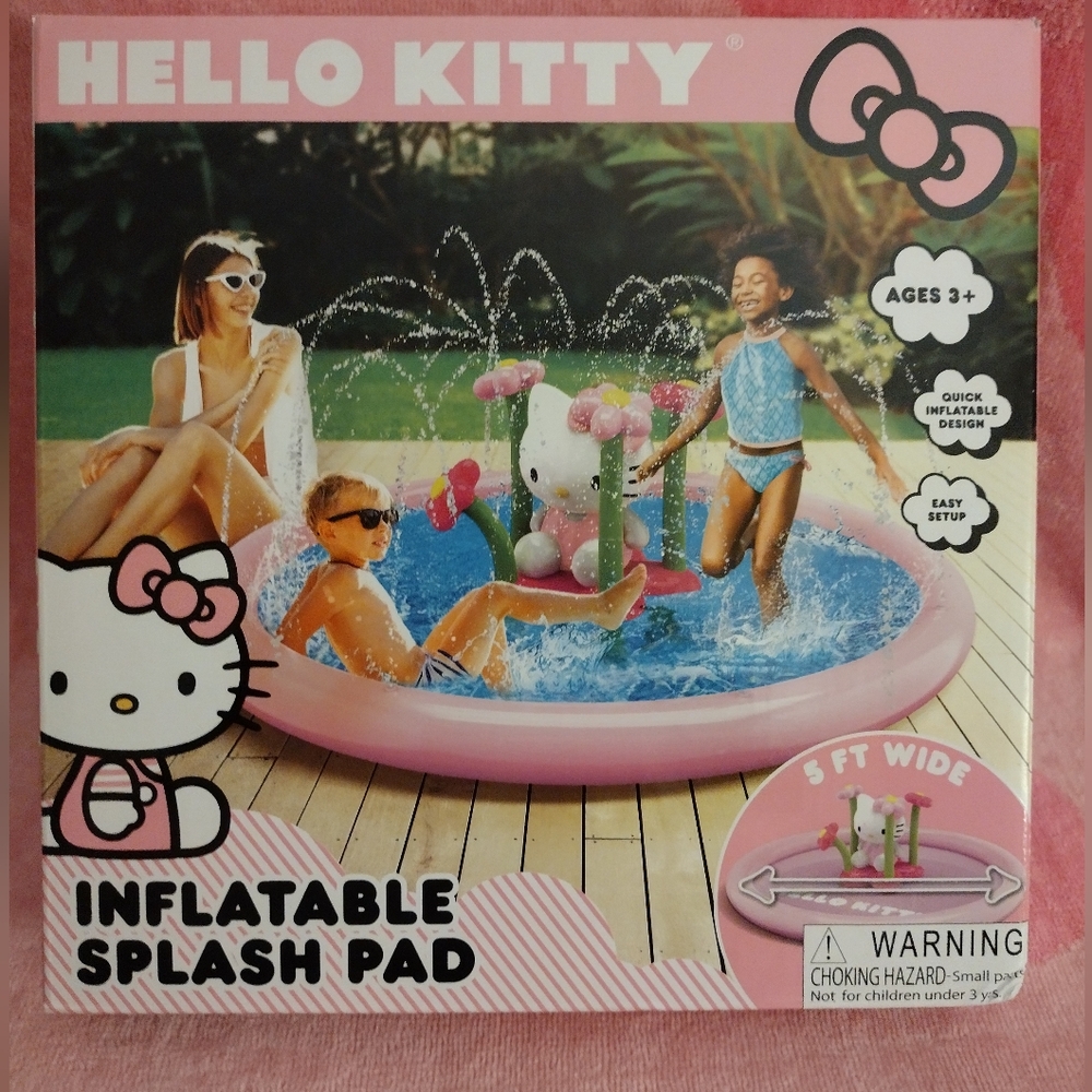 Hello Kitty Inflatable Splash Pad - 5 Feet Wide - Picture 5 of 6